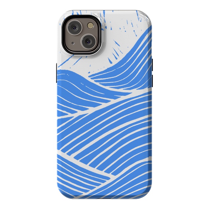 iPhone 14 Plus StrongFit The blue and white waves by Steve Wade (Swade)