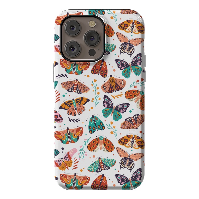 iPhone 14 Pro max StrongFit Spring Butterflies Pattern 002 by Jelena Obradovic