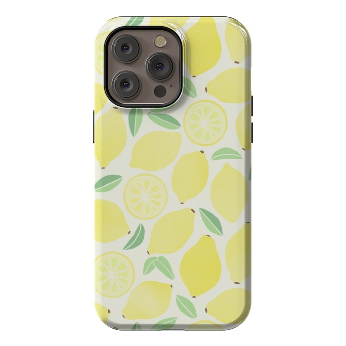iPhone 14 Pro max StrongFit Summer Lemons by Tangerine-Tane