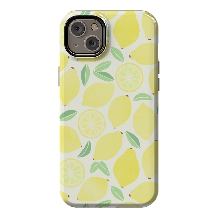 iPhone 14 Plus StrongFit Summer Lemons by Tangerine-Tane