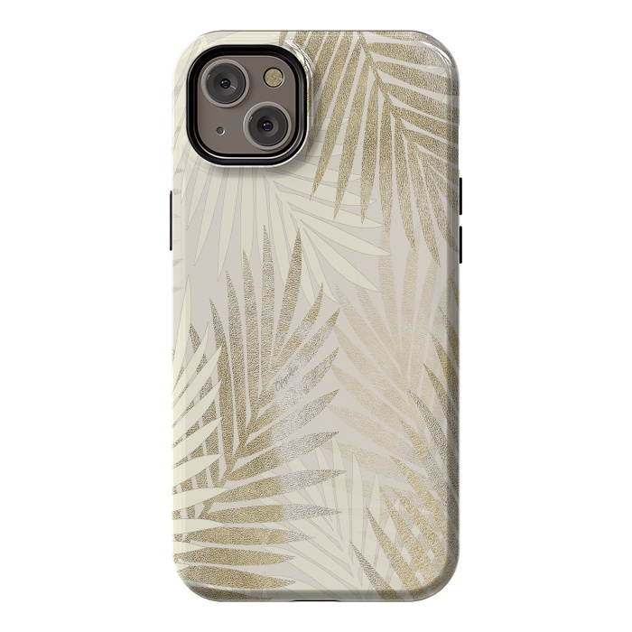 iPhone 14 Plus StrongFit Relaxing Palms-Gold by ''CVogiatzi.