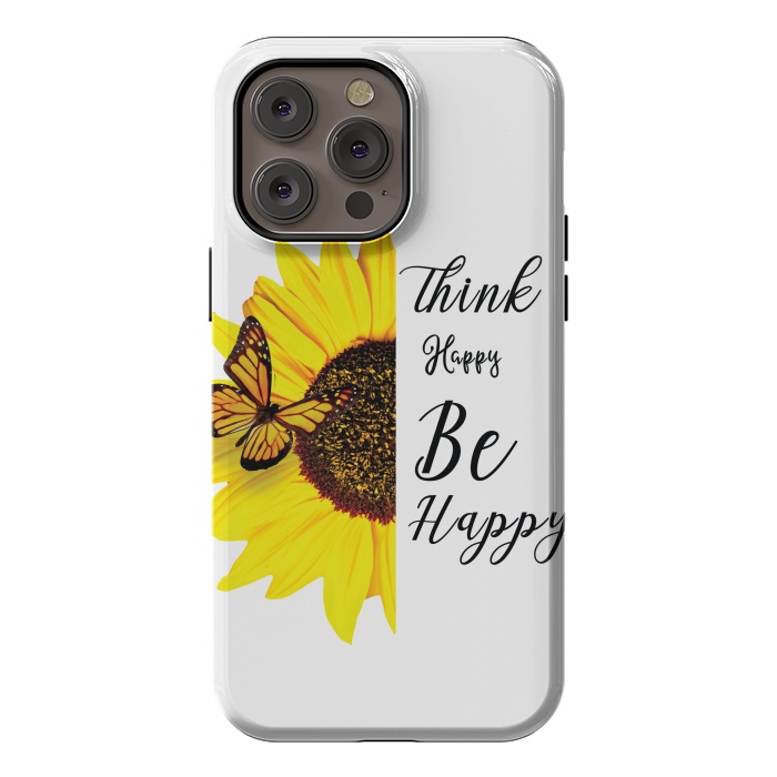 iPhone 14 Pro max StrongFit sunflower butterfly by haroulita