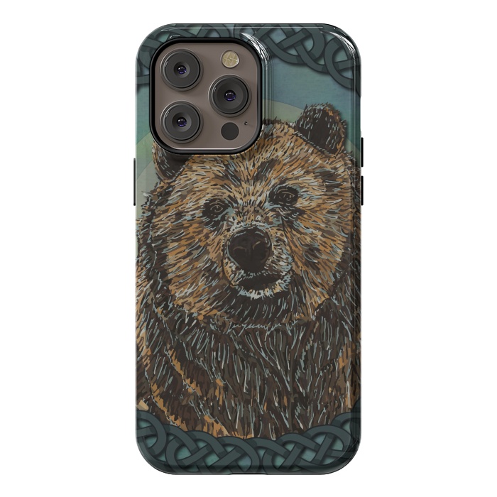 iPhone 14 Pro max StrongFit Brown Bear by Lotti Brown