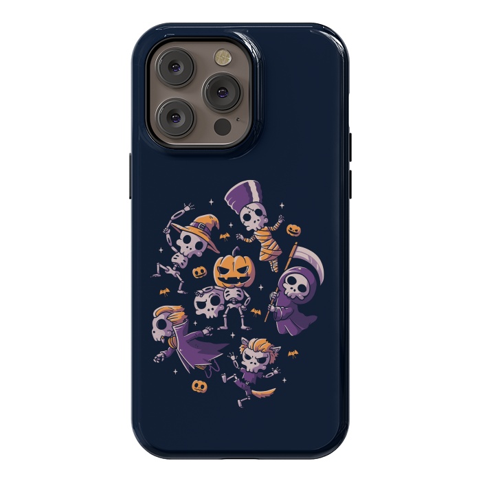 iPhone 14 Pro max StrongFit Halloween Skulls by eduely