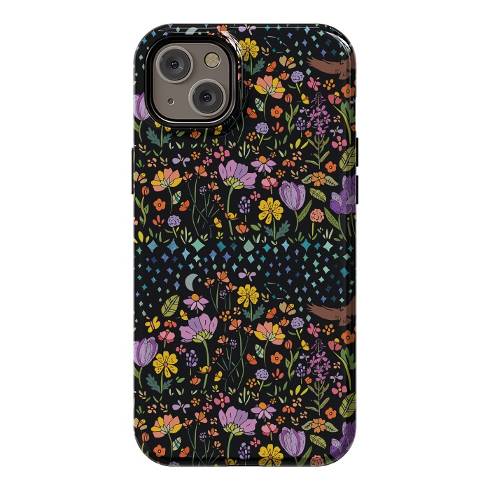 iPhone 14 Plus StrongFit Whimsical Night Forest by Pom Graphic Design