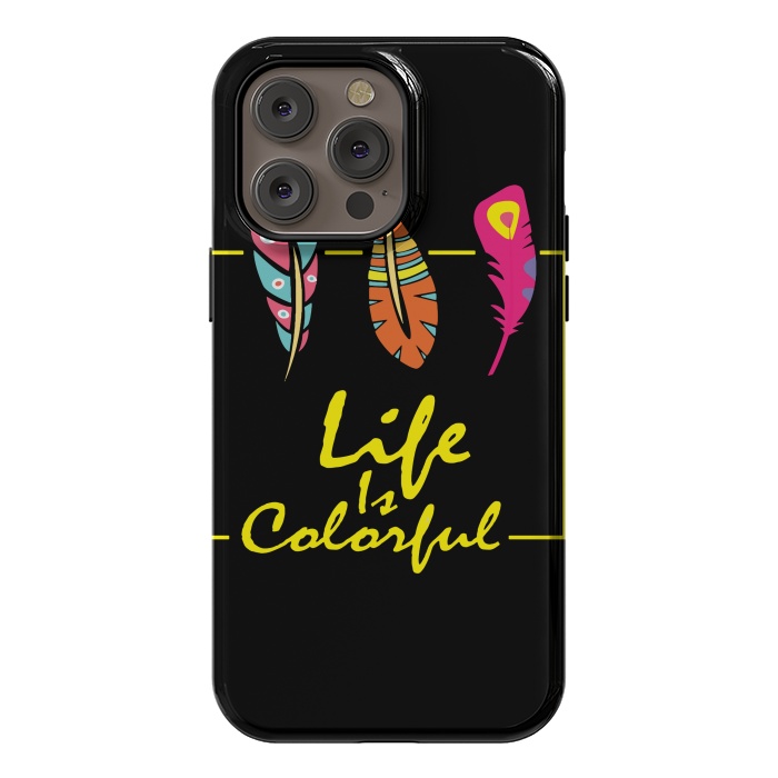 iPhone 14 Pro max StrongFit life is colorful yellow by MALLIKA