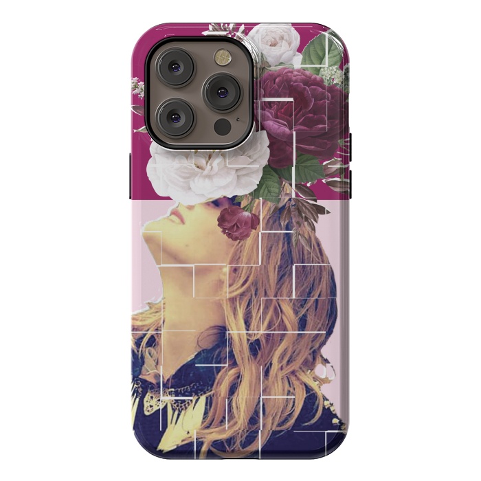 iPhone 14 Pro max StrongFit floral girl 2 by MALLIKA