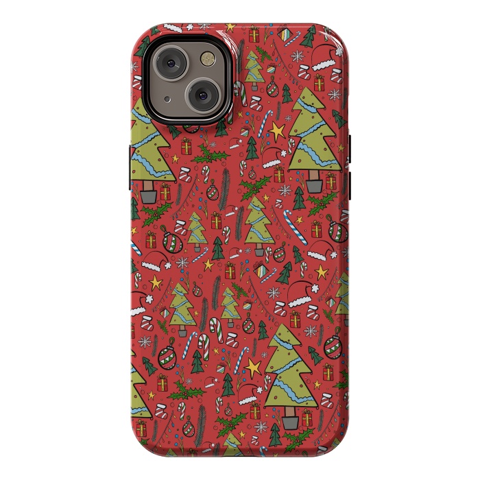 iPhone 14 Plus StrongFit The festive Xmas pattern by Steve Wade (Swade)