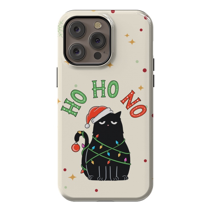 iPhone 14 Pro max StrongFit Cat and Christmas NO by Coffee Man