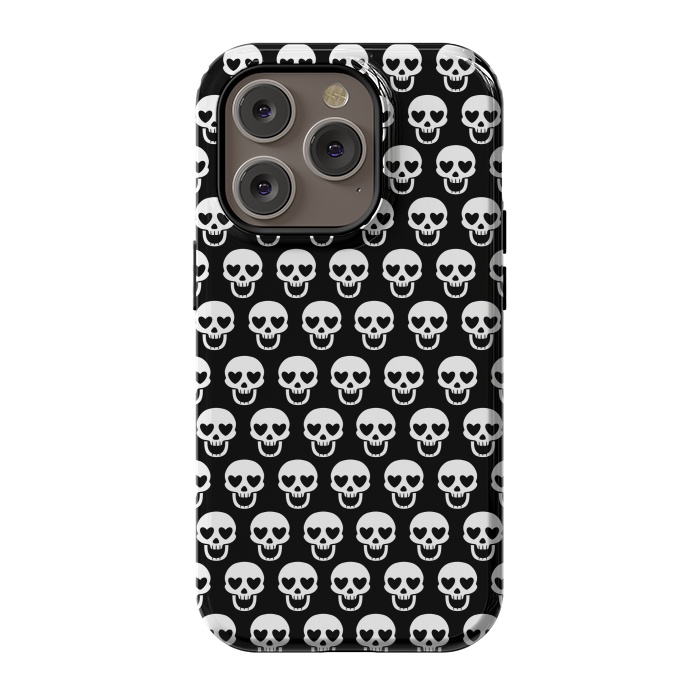 iPhone 14 Pro StrongFit Love skulls by Alberto