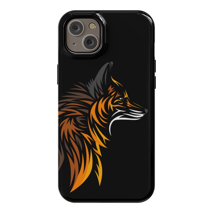 iPhone 14 Plus StrongFit Tribal fox face by Alberto