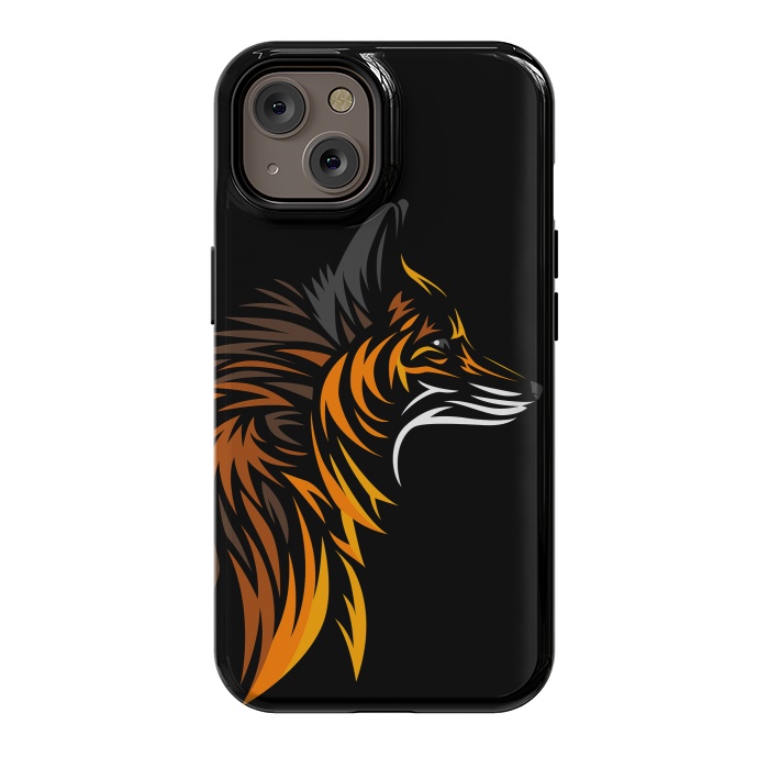iPhone 14 StrongFit Tribal fox face by Alberto