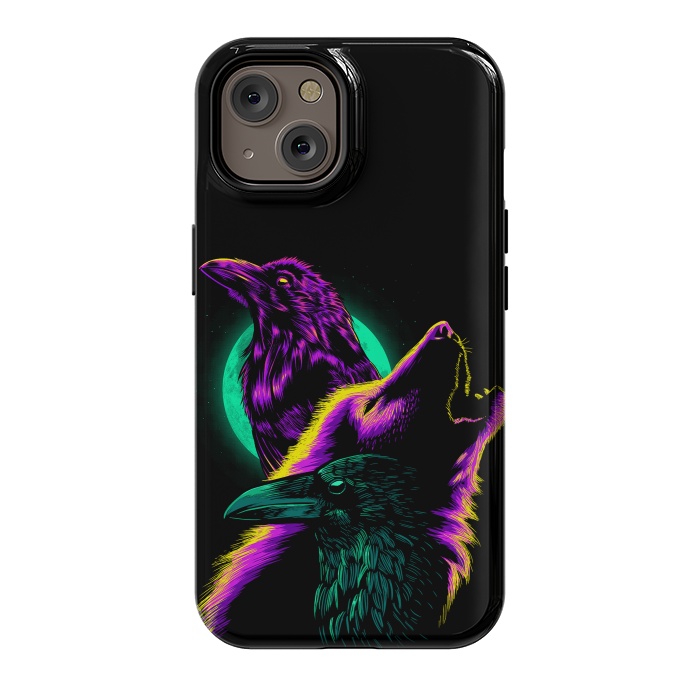iPhone 14 StrongFit Raven and wolf by Alberto