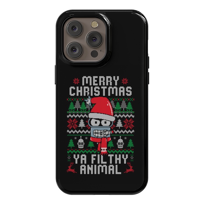 iPhone 14 Pro max StrongFit Merry Christmas Ya Filthy Animal by eduely