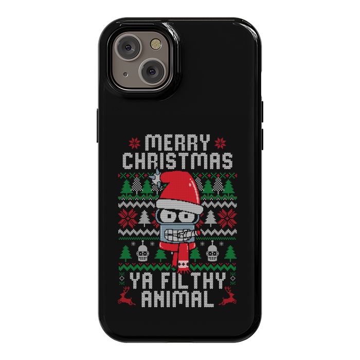 iPhone 14 Plus StrongFit Merry Christmas Ya Filthy Animal by eduely