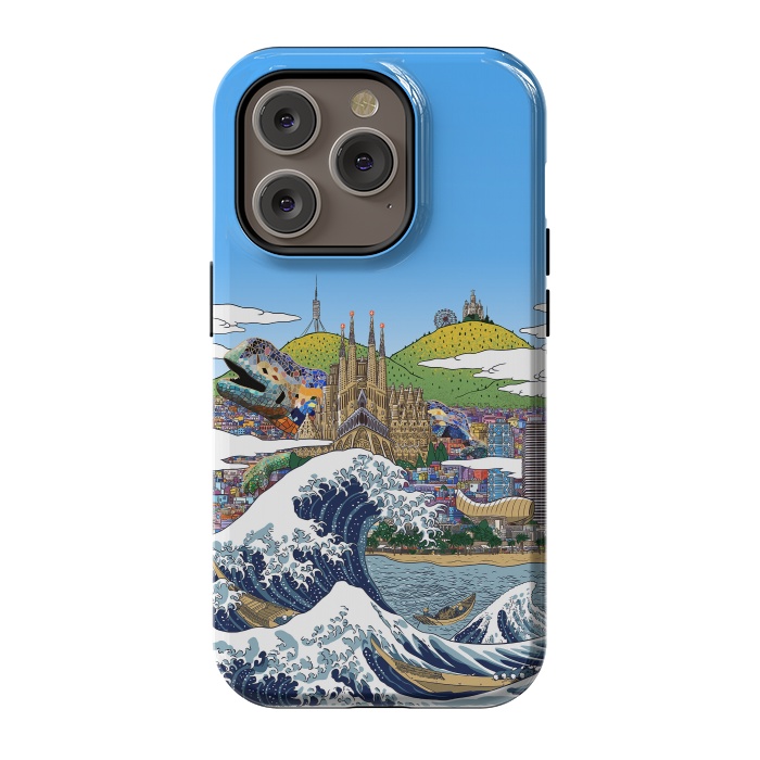 iPhone 14 Pro StrongFit The great wave in Barcelona by Alberto