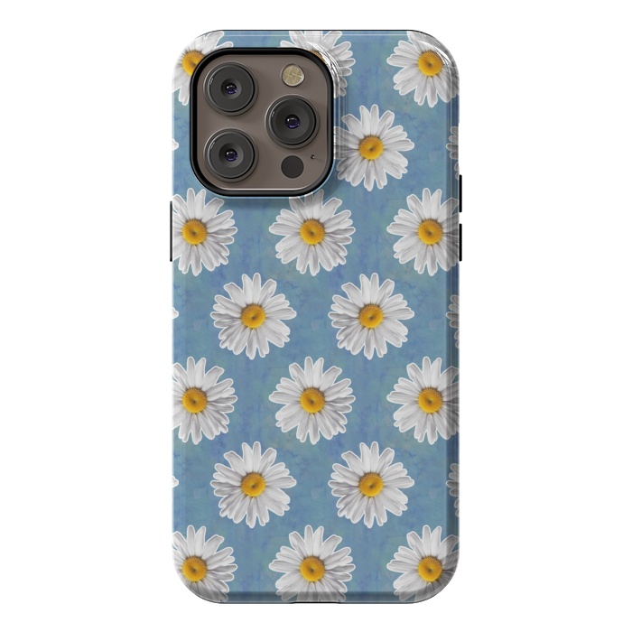 iPhone 14 Pro max StrongFit Daisy Blues - Daisy Pattern on Cornflower Blue by Tangerine-Tane