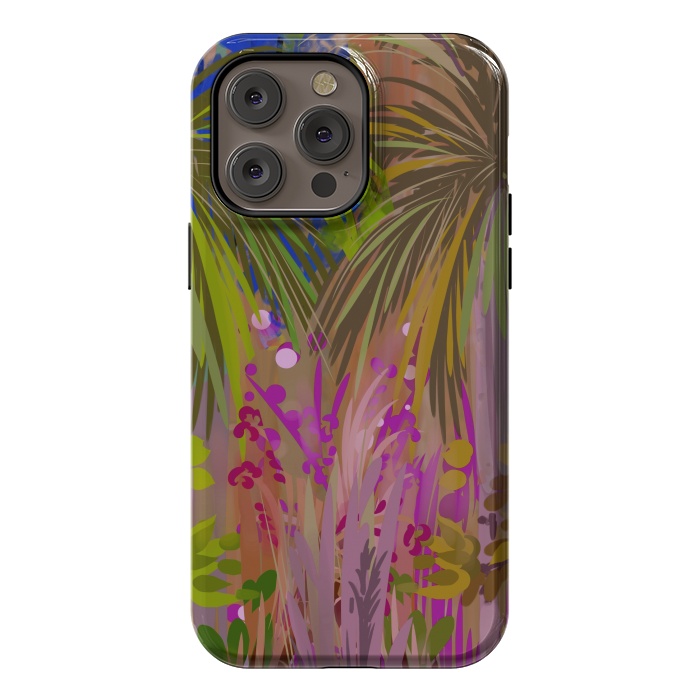 iPhone 14 Pro max StrongFit Pink palms by Josie