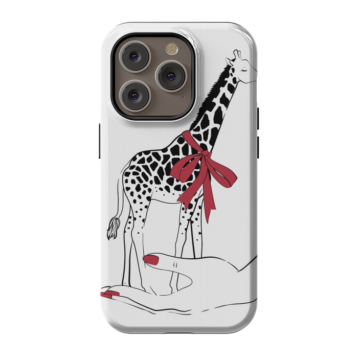iPhone 14 Pro StrongFit Holding Giraffe by Martina