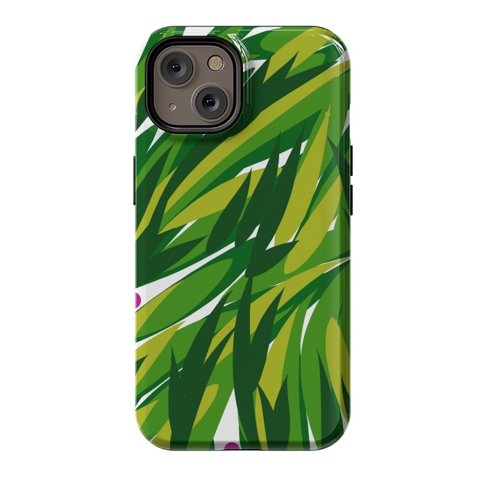 iPhone 14 StrongFit Green Palms by Josie
