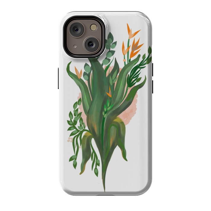iPhone 14 StrongFit Tropical Orchid by Josie