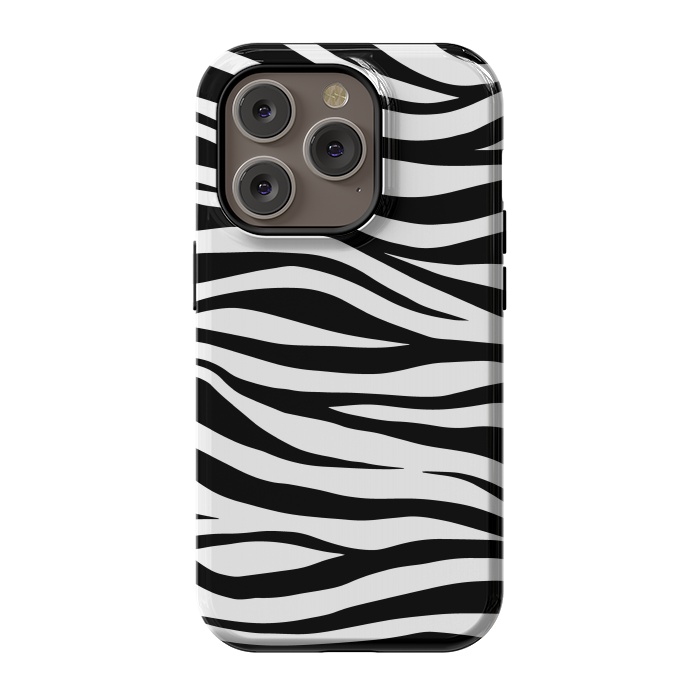 iPhone 14 Pro StrongFit Zebra Print by ArtsCase