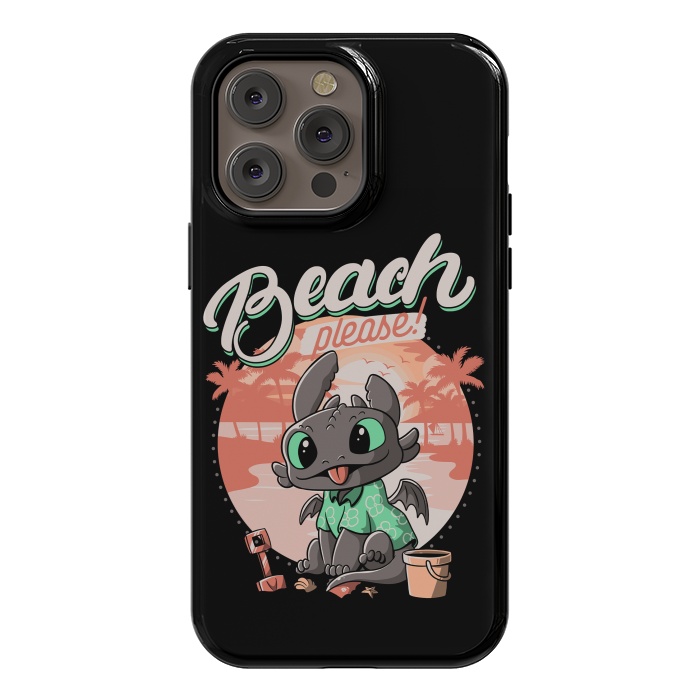 iPhone 14 Pro max StrongFit Summer Dragon Funny Beach Please by eduely