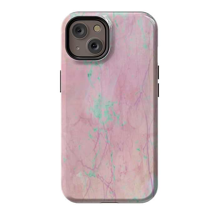 iPhone 14 StrongFit Pink paint marble by Martina