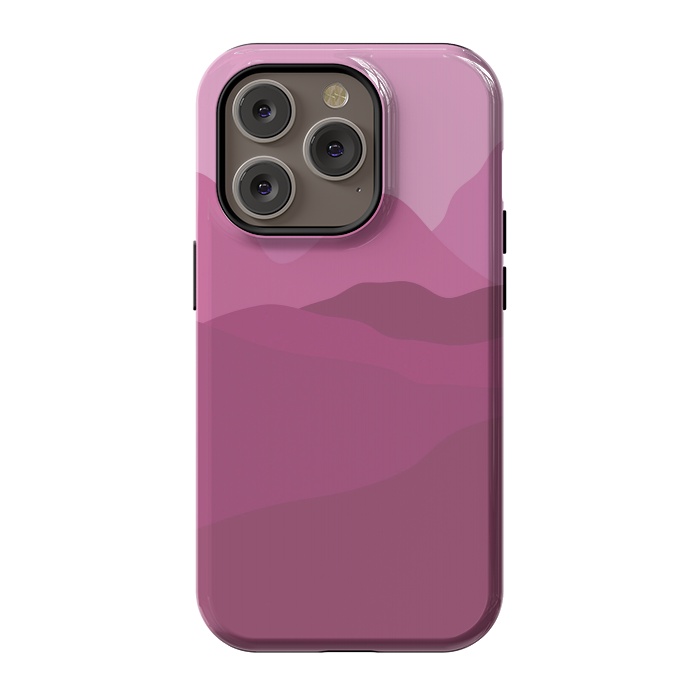 iPhone 14 Pro StrongFit Big Pink Mountains by Martina