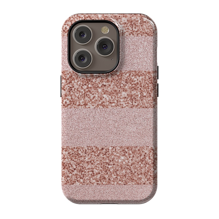 iPhone 14 Pro StrongFit Pink Deluxe Sparkles by Martina