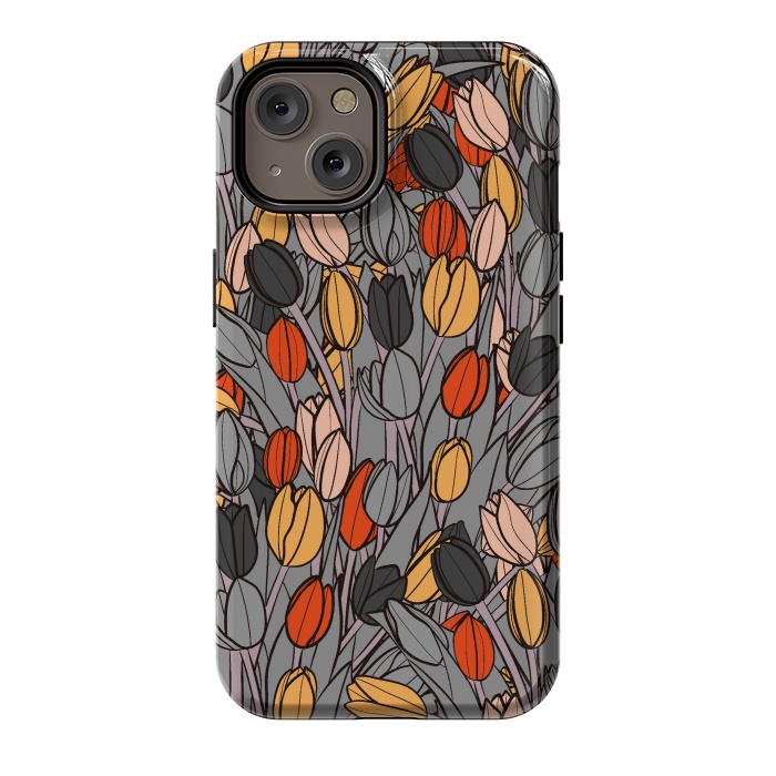 iPhone 14 StrongFit A garden of tulips  by Steve Wade (Swade)