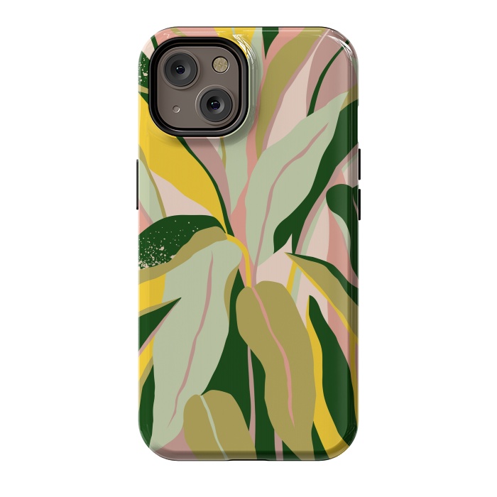 iPhone 14 StrongFit Tropical Matisse Houseplant by Uma Prabhakar Gokhale