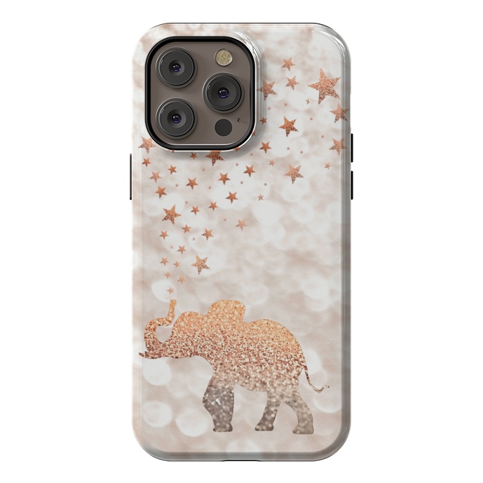 iPhone 14 Pro max StrongFit LUCKY ELEPHANT by Monika Strigel