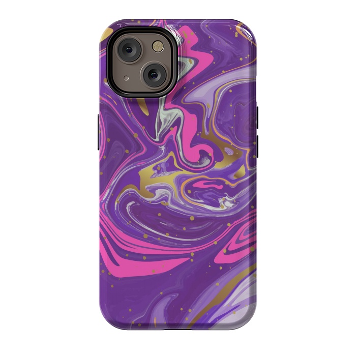 iPhone 14 StrongFit Liquid Marble Purple COLORS by ArtsCase