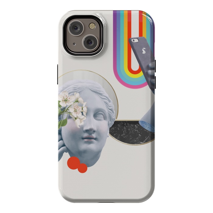 iPhone 14 Plus StrongFit Greek Goddess Rainbow Selfie by Pear iPhone by Uma Prabhakar Gokhale