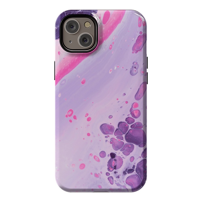iPhone 14 Plus StrongFit Pink and Purple Waves by ArtsCase