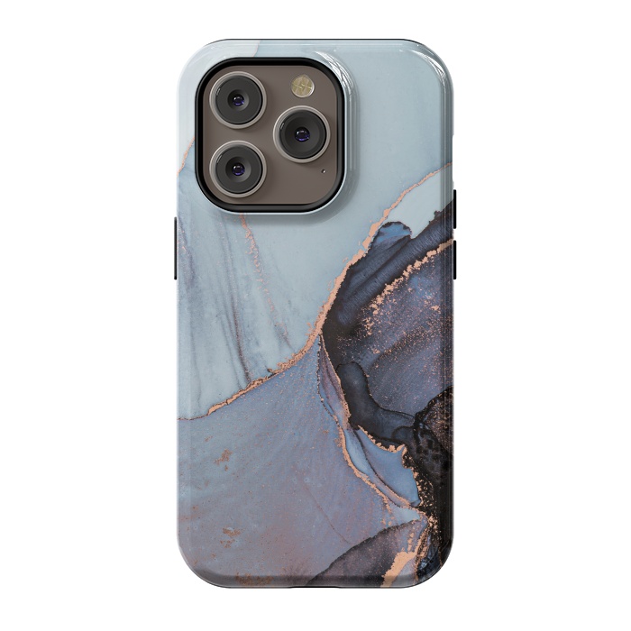iPhone 14 Pro StrongFit Gray and Gold Paints by ArtsCase