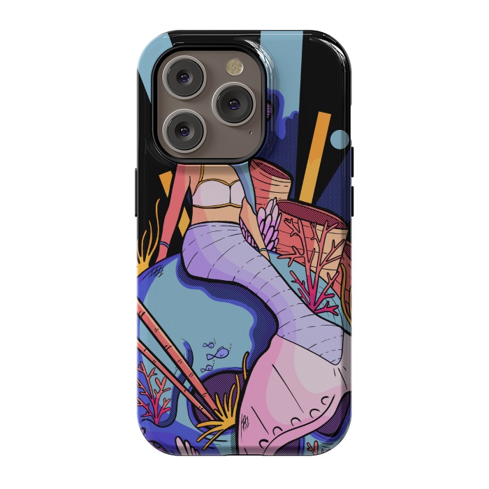 iPhone 14 Pro StrongFit The skull and the mermaid by Steve Wade (Swade)