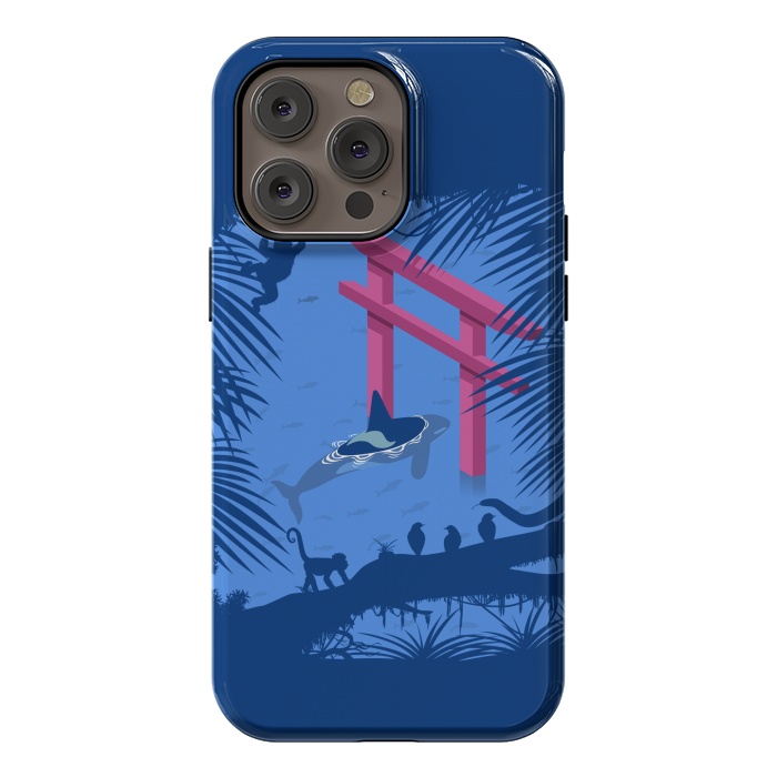 iPhone 14 Pro max StrongFit Whale under Japanese Torii by Alberto