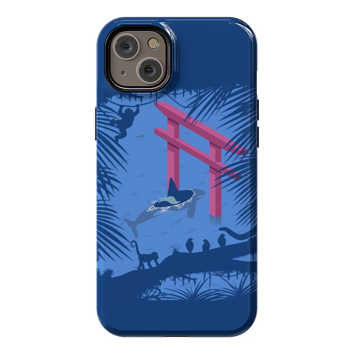 iPhone 14 Plus StrongFit Whale under Japanese Torii by Alberto