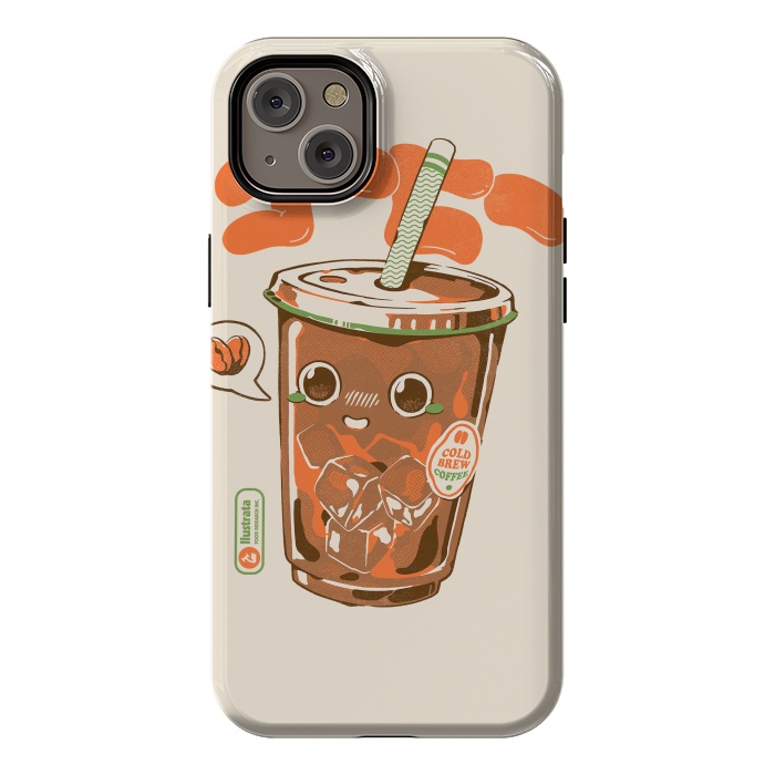 iPhone 14 Plus StrongFit Cute Cold Brew Coffee  by Ilustrata
