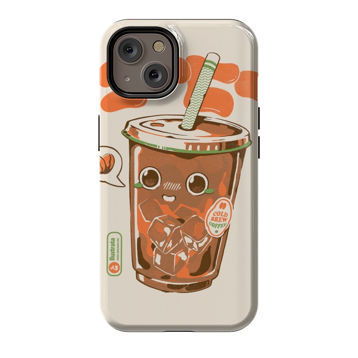 iPhone 14 StrongFit Cute Cold Brew Coffee  by Ilustrata