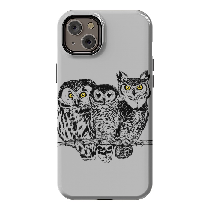 iPhone 14 Plus StrongFit Three owls by Alberto
