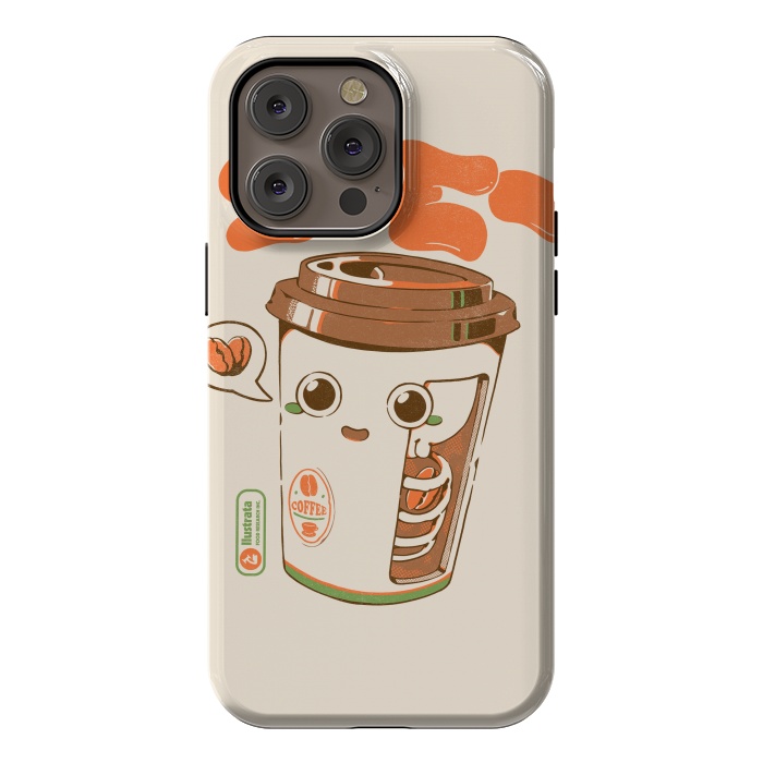 iPhone 14 Pro max StrongFit Cute Coffee x-Ray by Ilustrata