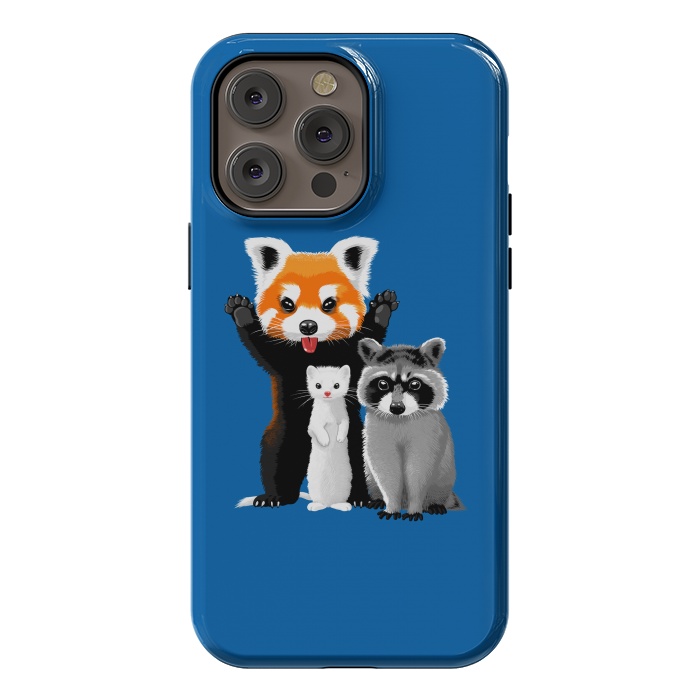 iPhone 14 Pro max StrongFit Raccoon, ferret and red panda by Alberto