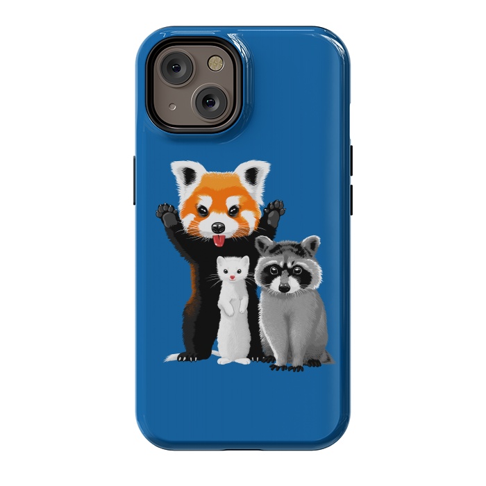 iPhone 14 StrongFit Raccoon, ferret and red panda by Alberto