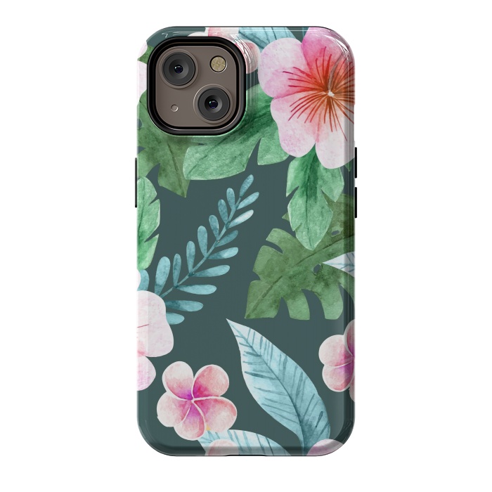 iPhone 14 StrongFit Tropical Pink Floral by ArtsCase