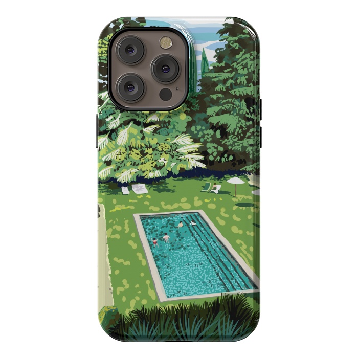 iPhone 14 Pro max StrongFit Life's Better Poolside | Vacation Travel Holiday Resort Swim | Architecture Summer Landscape by Uma Prabhakar Gokhale