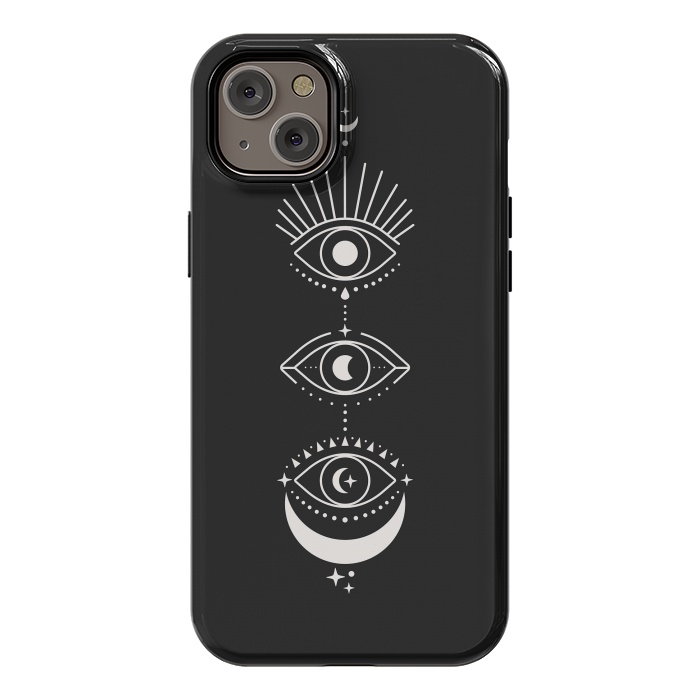 iPhone 14 Plus StrongFit Black Eyes Moon Phases by ArtPrInk