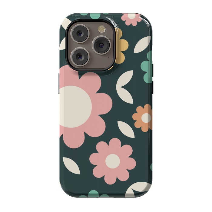 iPhone 14 Pro StrongFit Rainbow Flowers by ArtPrInk